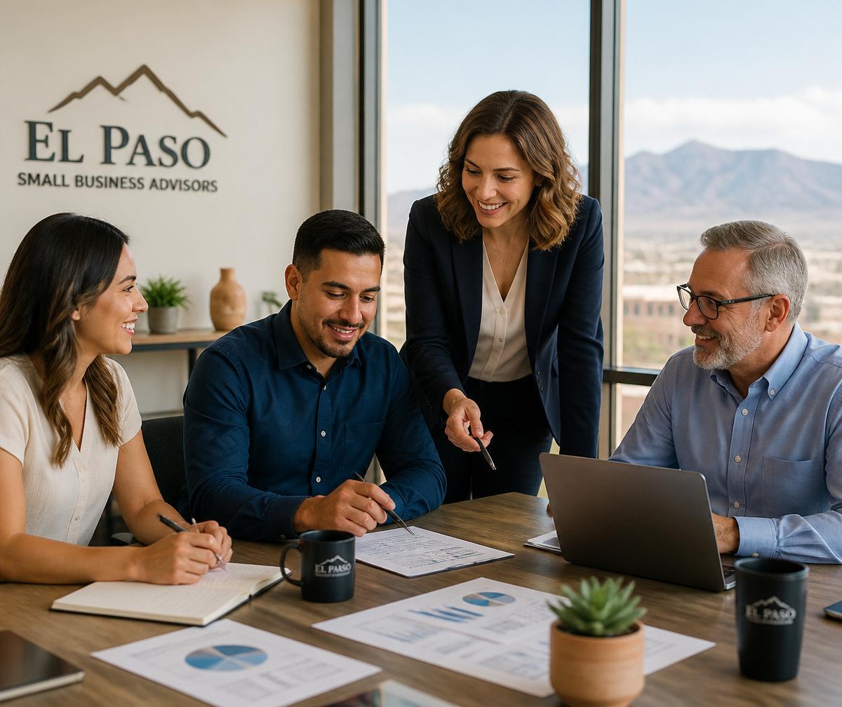 Flow Consulting team meeting with El Paso business owners
